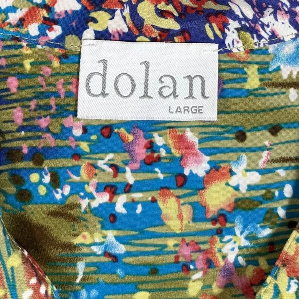 Anthropologie Multicolor Floral Patchwork Blouse - Green, Blue, Purple - Picture 5 of 6